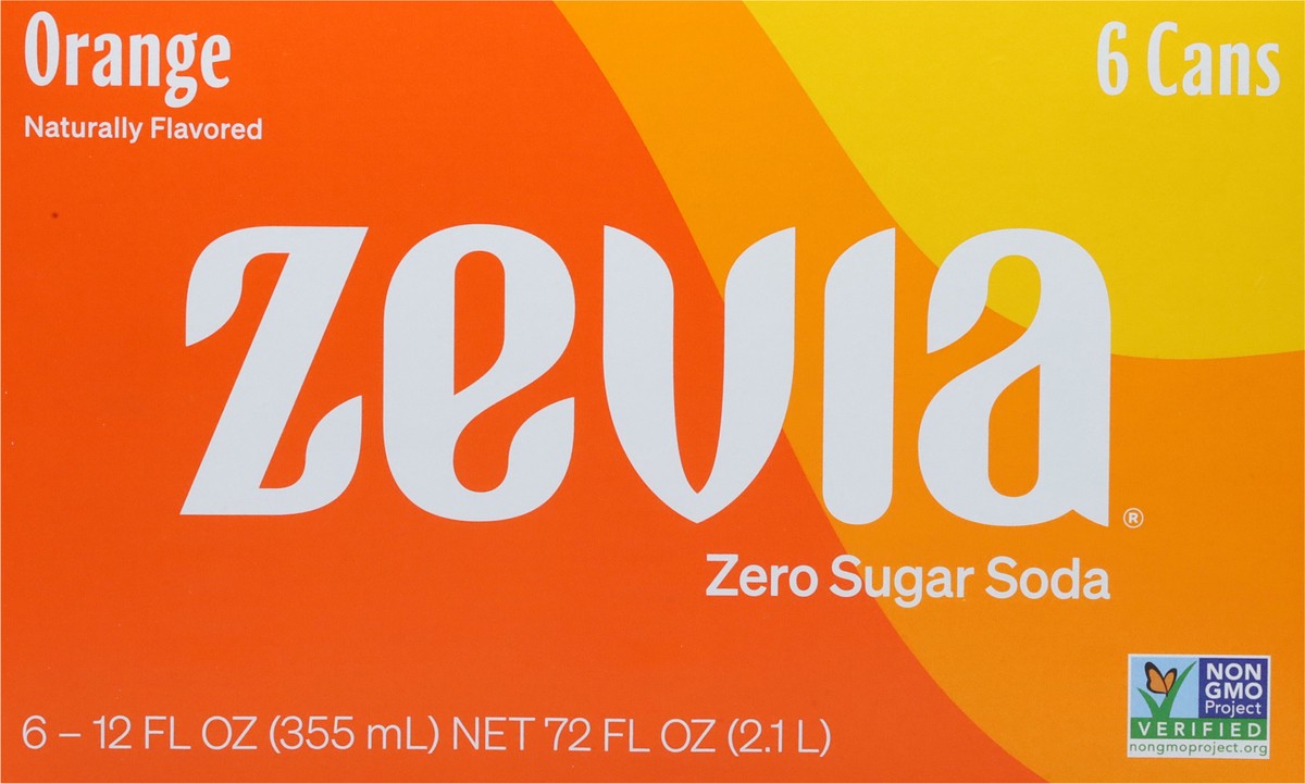 slide 5 of 9, Zevia Orange Soda 6Pk, 6 ct