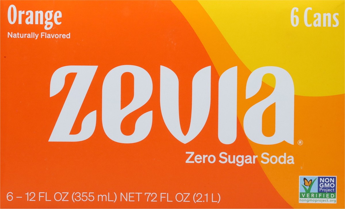 slide 6 of 9, Zevia Orange Soda 6Pk, 6 ct