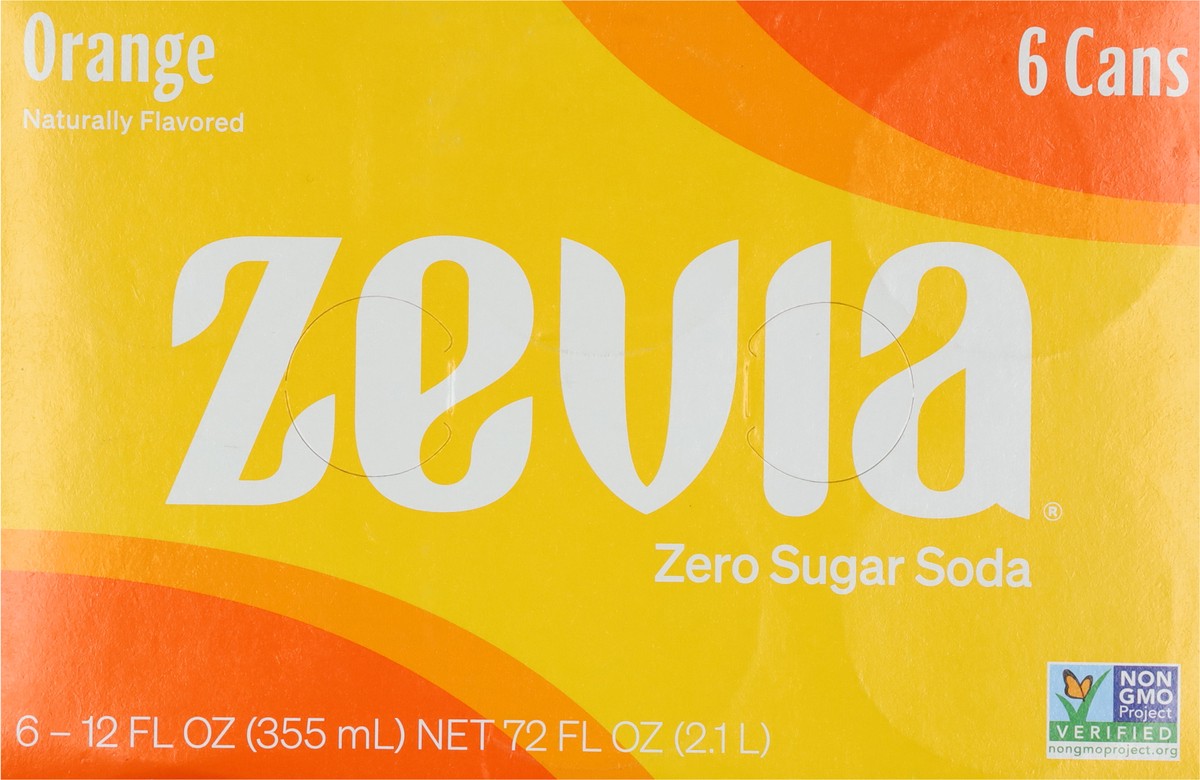 slide 9 of 9, Zevia Orange Soda 6Pk, 6 ct