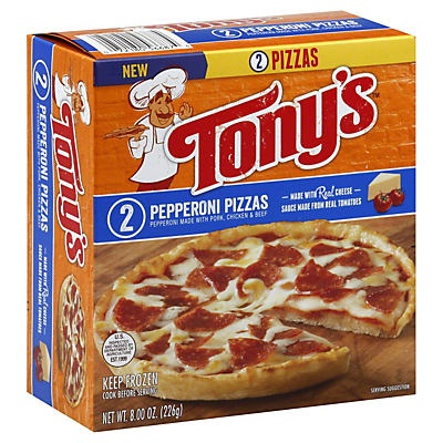 slide 1 of 4, Tony's Pepperoni Pizzas, 8 oz