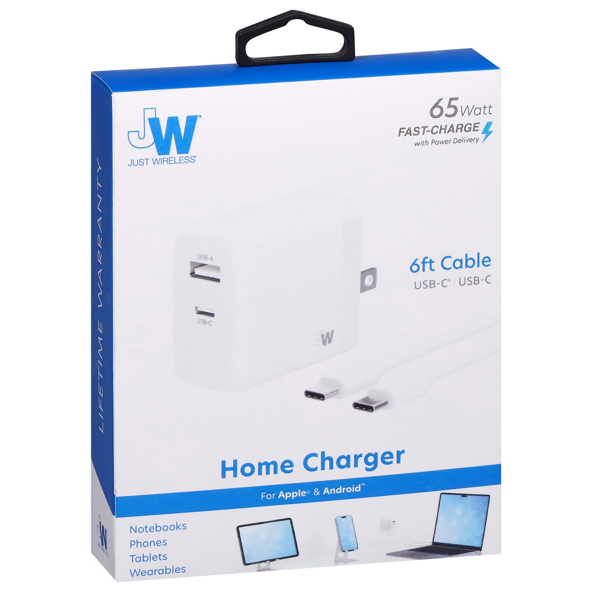 slide 3 of 4, Just Wireless 65 Watt Home Charger 1 ea, 1 ct