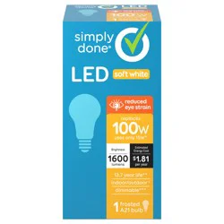 Simply Done 15 Watts Soft White Frosted LED Light Bulb 1 ea