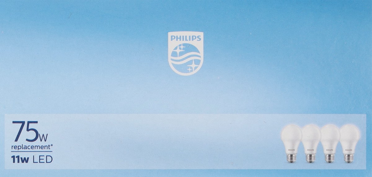 slide 5 of 9, Philips 11 Watts Soft White LED Light Bulbs 4 ea, 4 ct