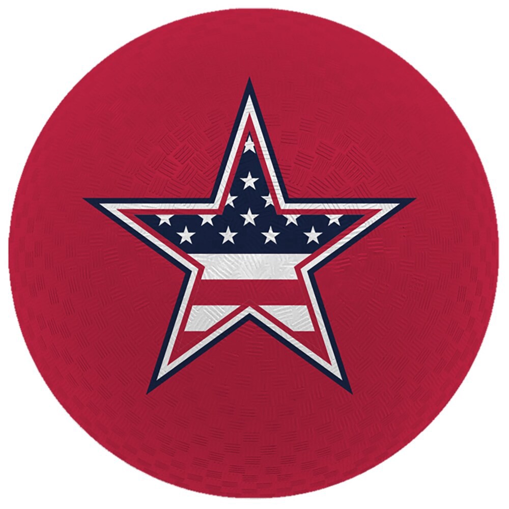 slide 1 of 1, Baden Star Flag Playground Ball - Red, 1 ct
