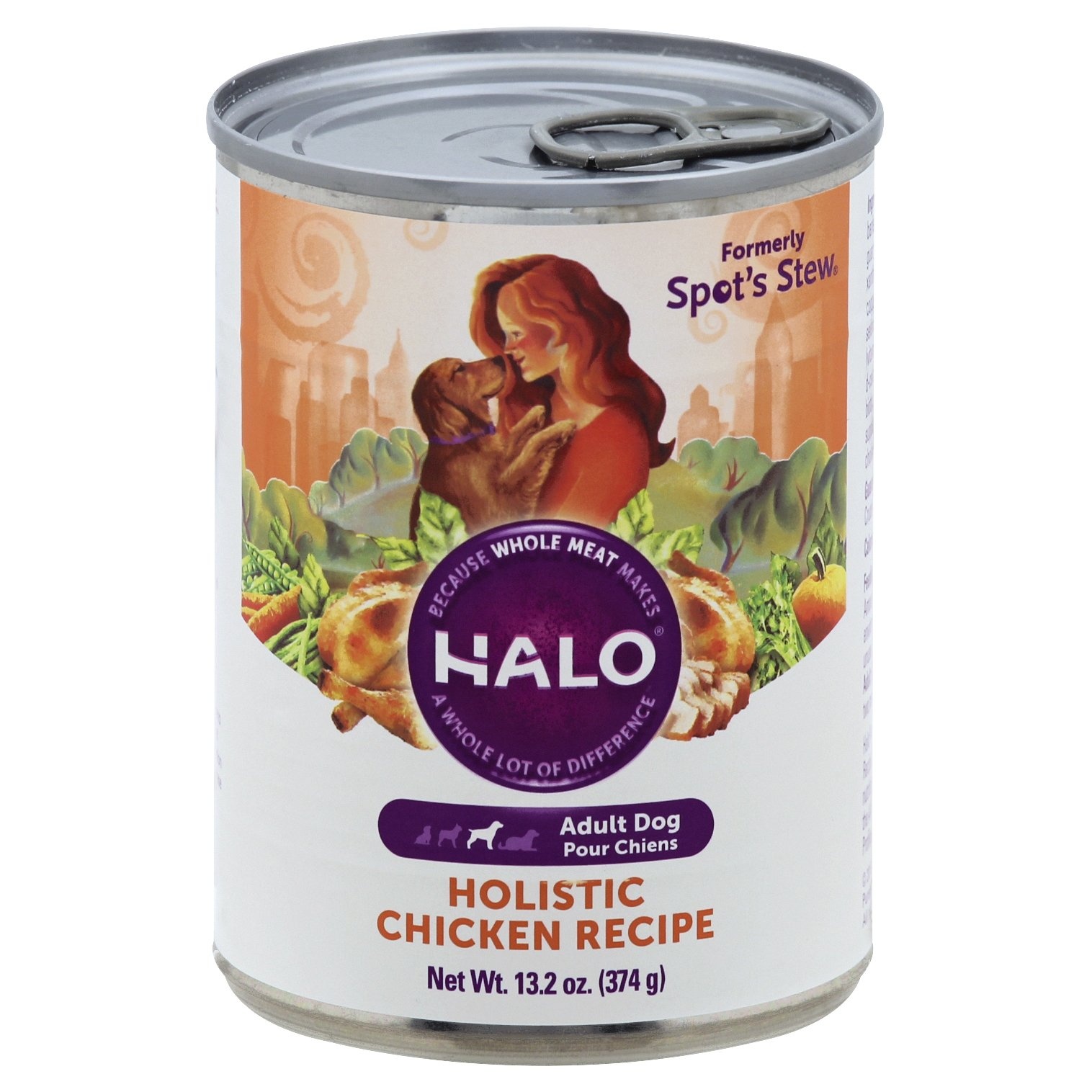 slide 1 of 1, Halo Holistic Chicken Recipe Dog Food, 13.2 oz