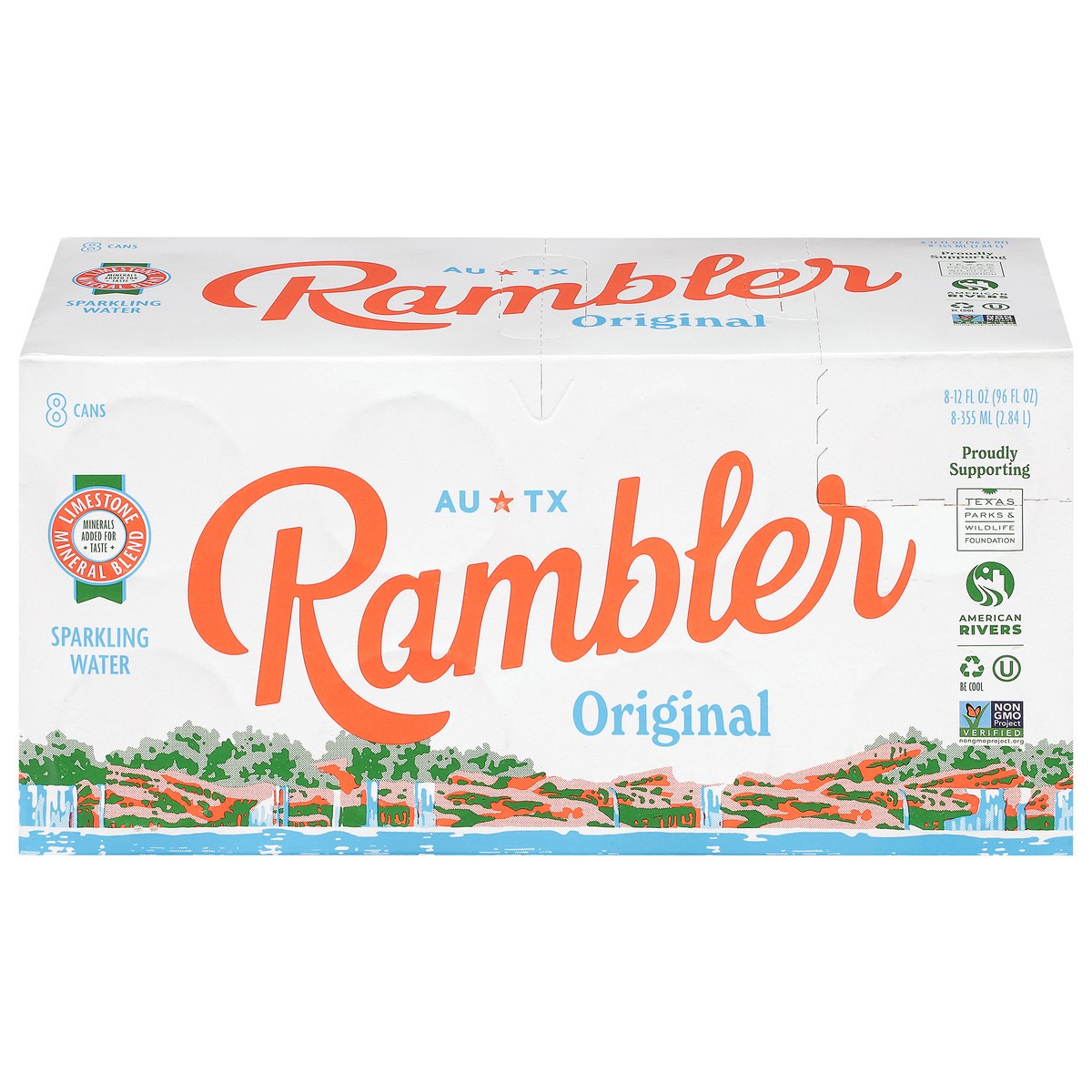 slide 1 of 15, Rambler Original Sparkling Water - 8 x 12 fl oz Cans, 12 fl oz