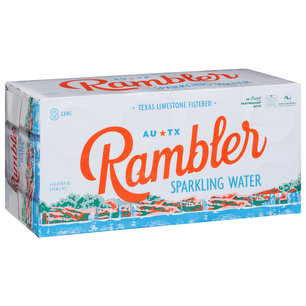 slide 1 of 1, Rambler Sparkling Water, 8Pk, 12 fl oz