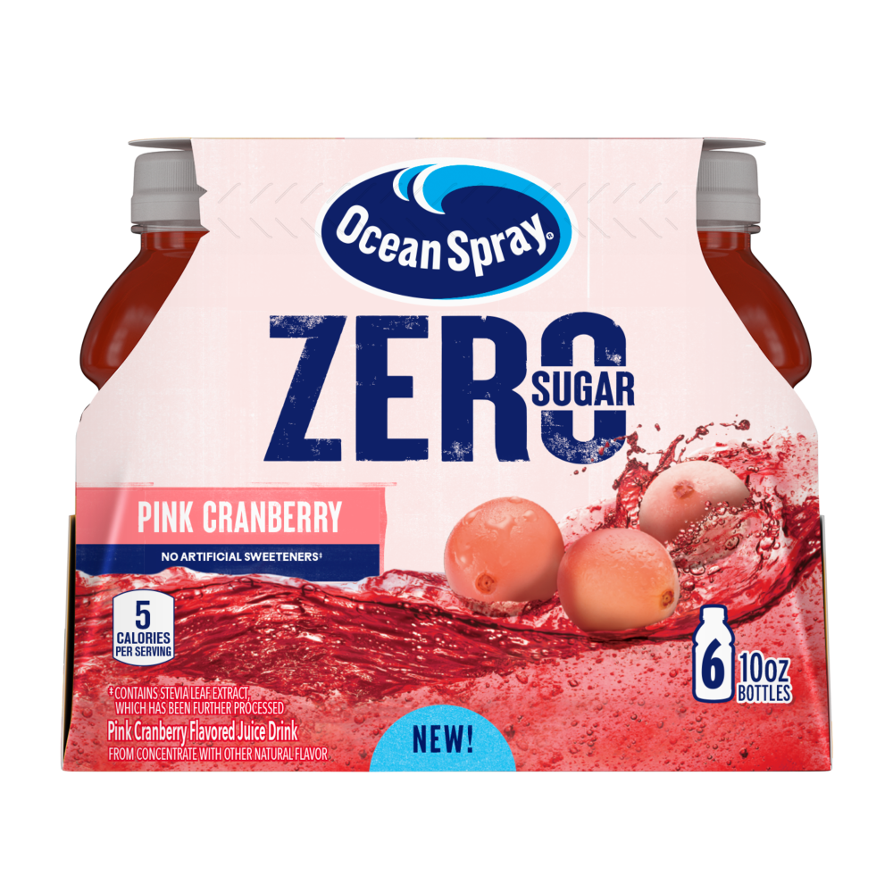 slide 1 of 1, Ocean Spray® Zero Sugar Pink Cranberry, 6 ct; 10 oz