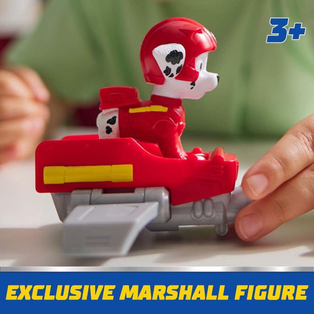 slide 3 of 6, Paw Patrol Action Pups Marshall Action Figure & Hoverboard Airplane Toy with Foldable Wings, 1 ct