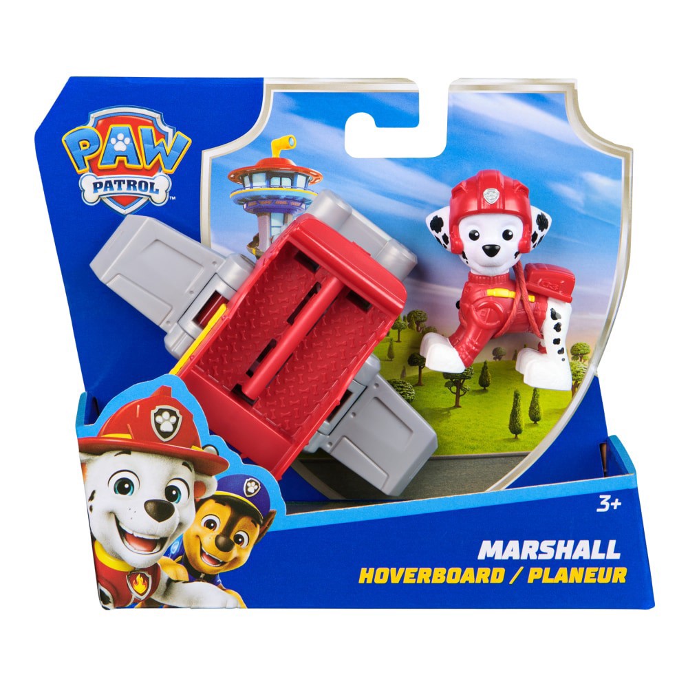slide 2 of 6, Paw Patrol Action Pups Marshall Action Figure & Hoverboard Airplane Toy with Foldable Wings, 1 ct