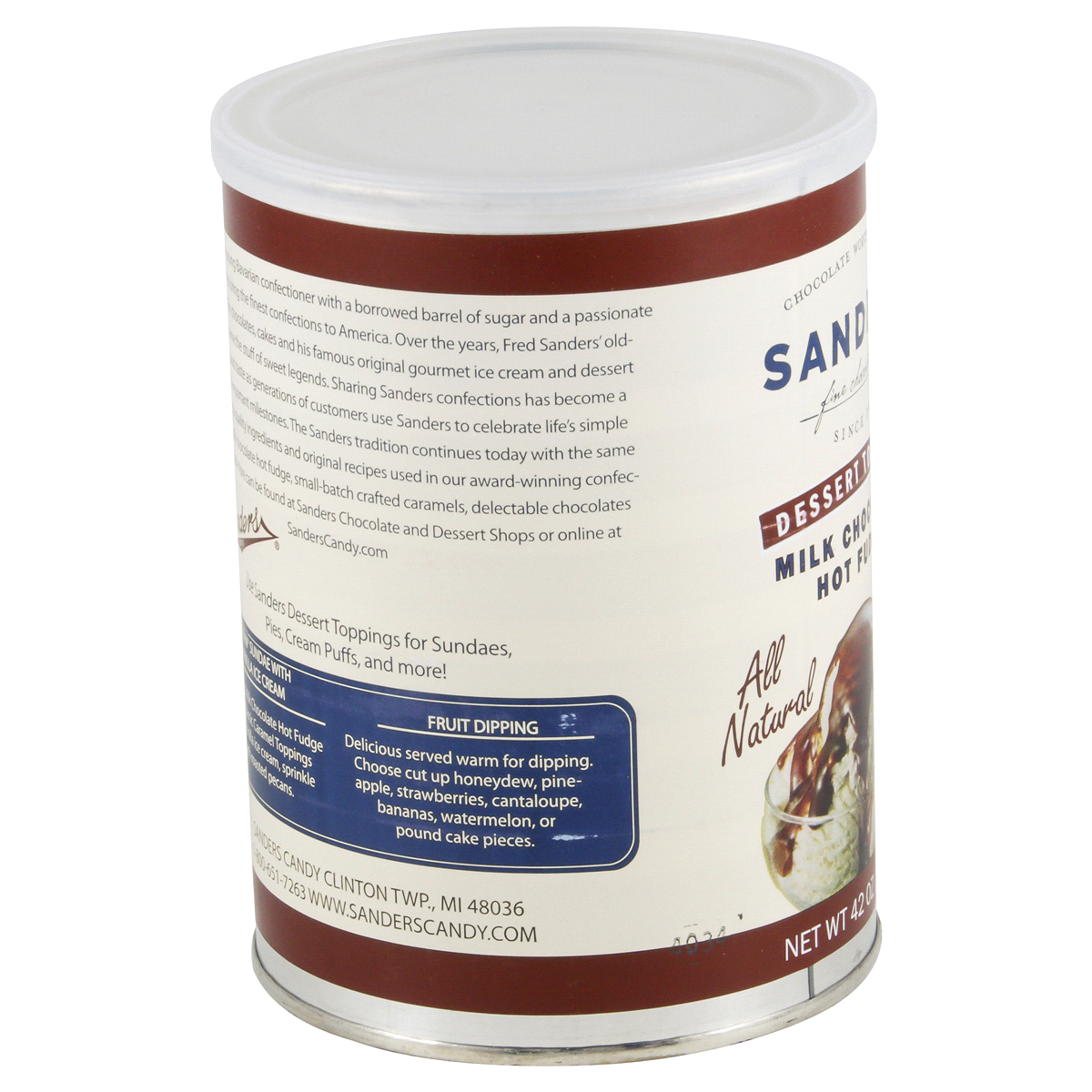 slide 2 of 4, Sanders Milk Chocolate Hot Fudge Dessert Topping, 42 oz