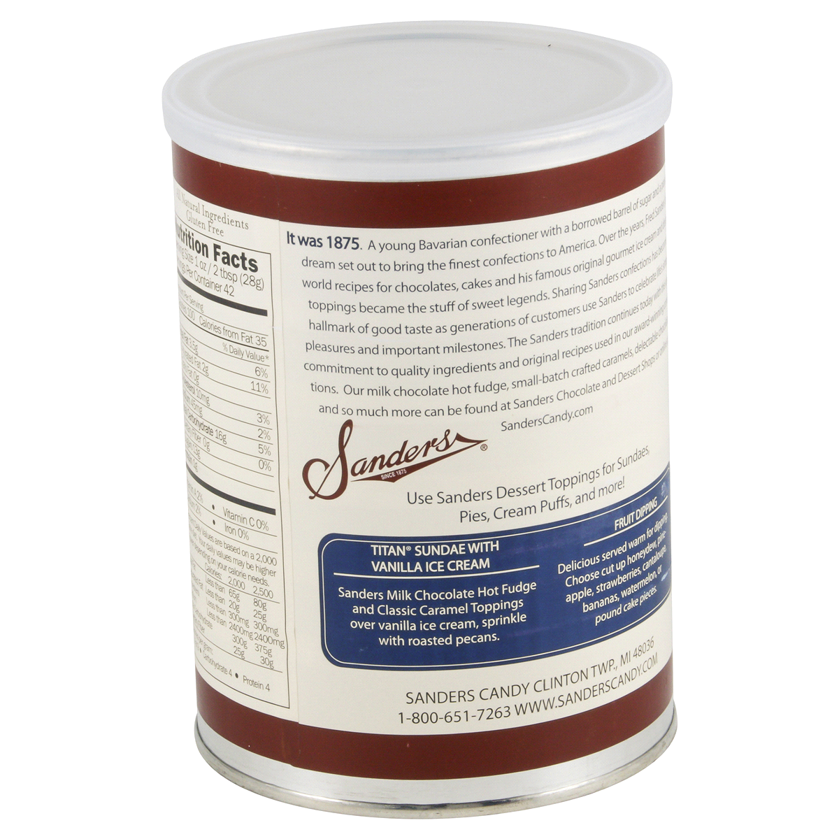 slide 3 of 4, Sanders Milk Chocolate Hot Fudge Dessert Topping, 42 oz