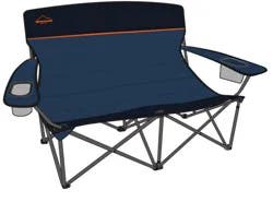 Alpine Mountain Gear Navy & Orange Quilted Low Loveseat