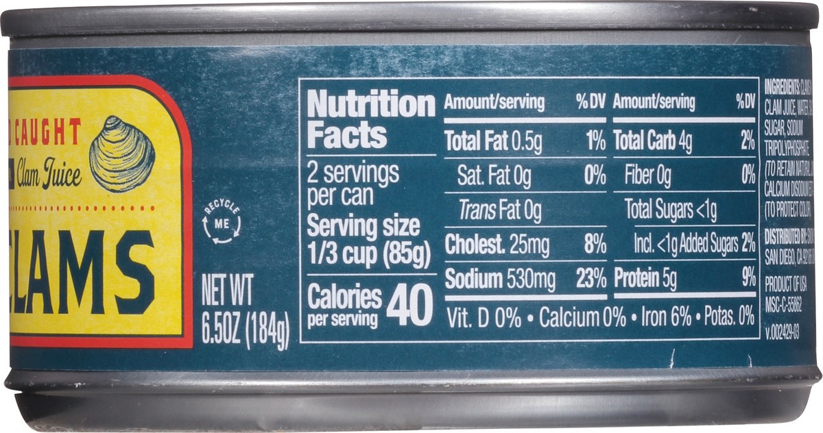 slide 6 of 9, Bumble Bee Foods, Llc Snow's Bumble Bee Minced Clams In Clam Juice, 6.5 oz