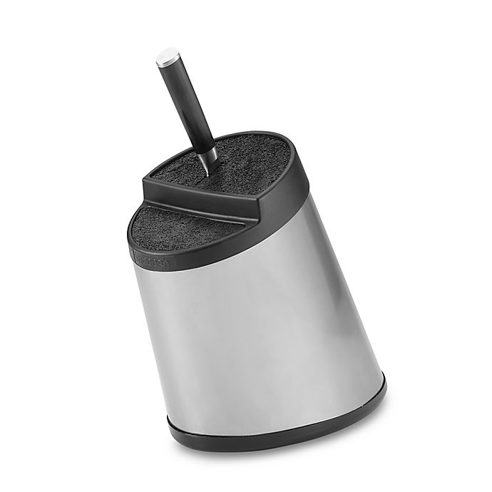 slide 1 of 1, Kapoosh Slotless Stainless Steel Knife Block, 1 ct