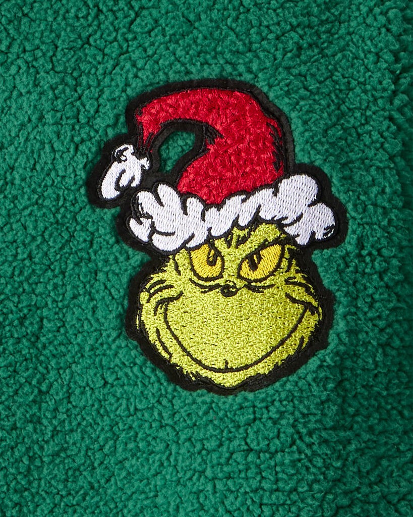 slide 3 of 5, Carter's Carters Girls Dr. Seuss™ The Grinch Sherpa Hooded Zip-Up Jacket - Green Green 8, 1 ct