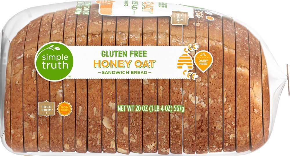 slide 3 of 4, Simple Truth Gluten Free Honey Oat Bread, 20 oz