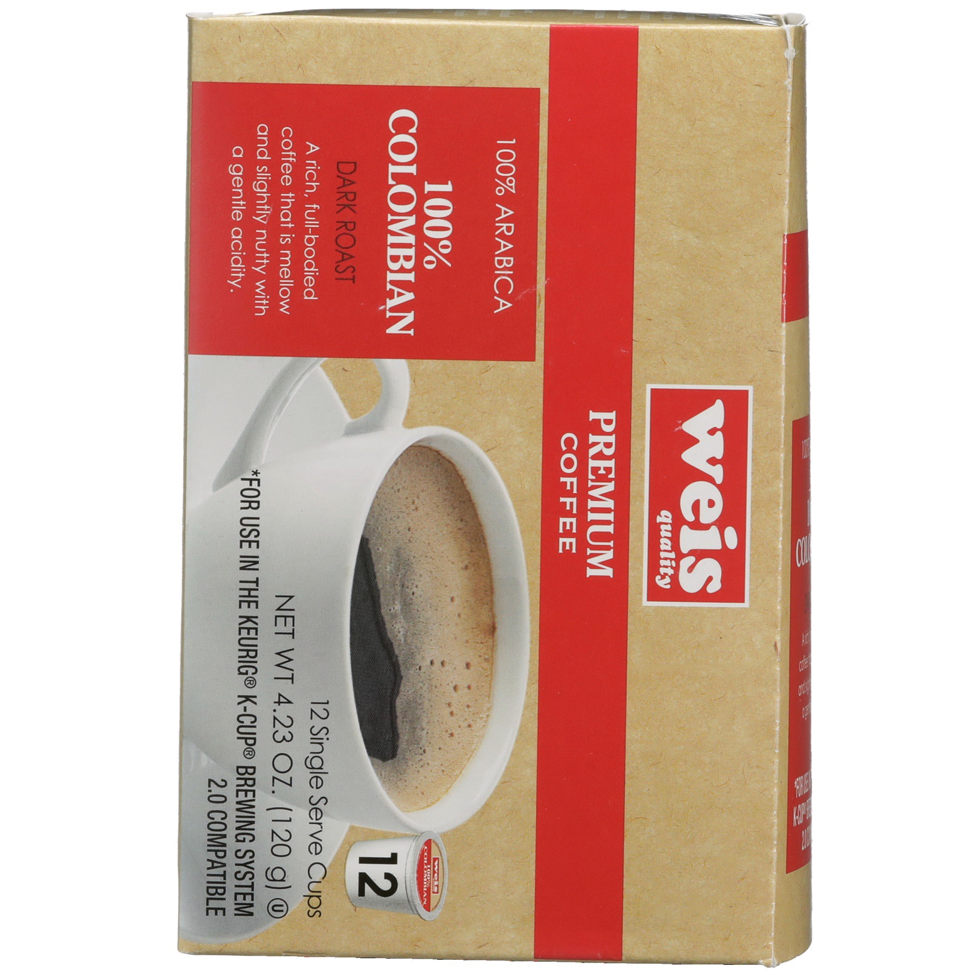 slide 5 of 6, Weis Quality 100% Arabica Colombian Single Serve Coffee Cups - 4.23 oz, 4.23 oz