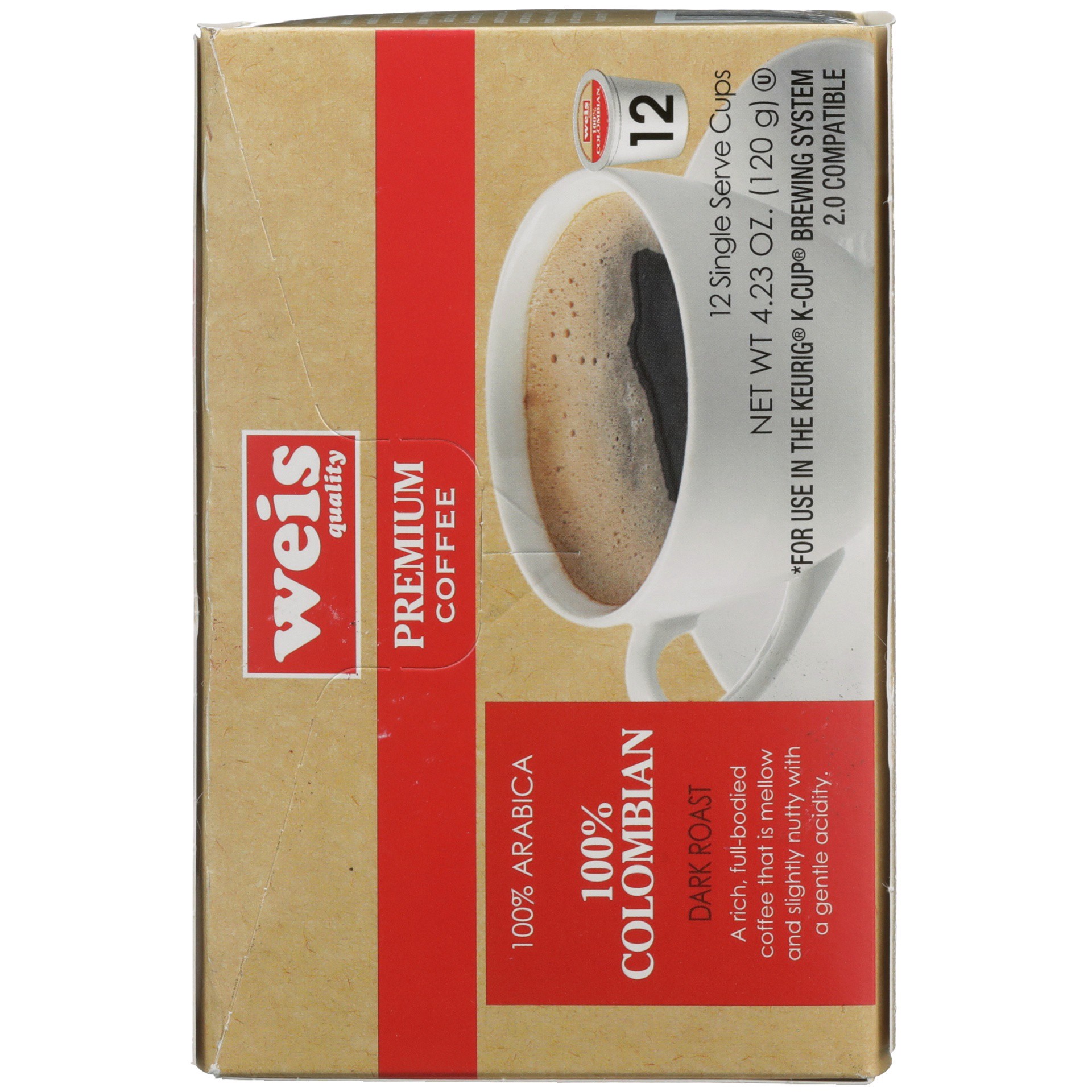 slide 2 of 6, Weis Quality 100% Arabica Colombian Single Serve Coffee Cups - 4.23 oz, 4.23 oz