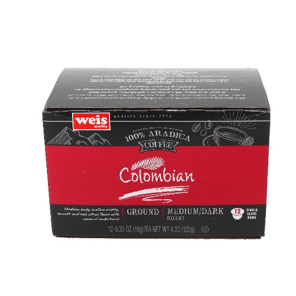 slide 1 of 6, Weis Quality 100% Arabica Colombian Single Serve Coffee Cups - 4.23 oz, 4.23 oz