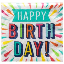 Party Creations 2 Ply Birthday Burst Napkins 16 ea