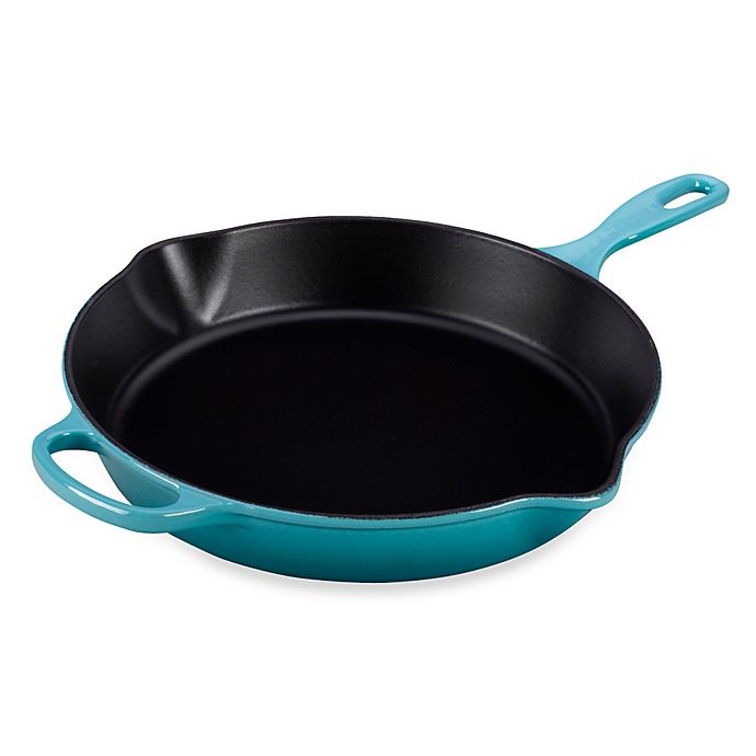 slide 1 of 1, Le Creuset Signature Iron Handle Skillet - Caribbean, 11.75 in