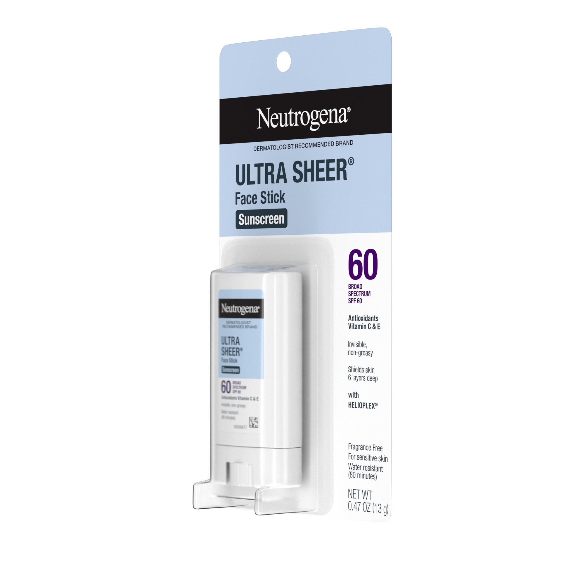 slide 6 of 6, Neutrogena Ultra Sheer Face Stick Spf 60, 0.47 oz