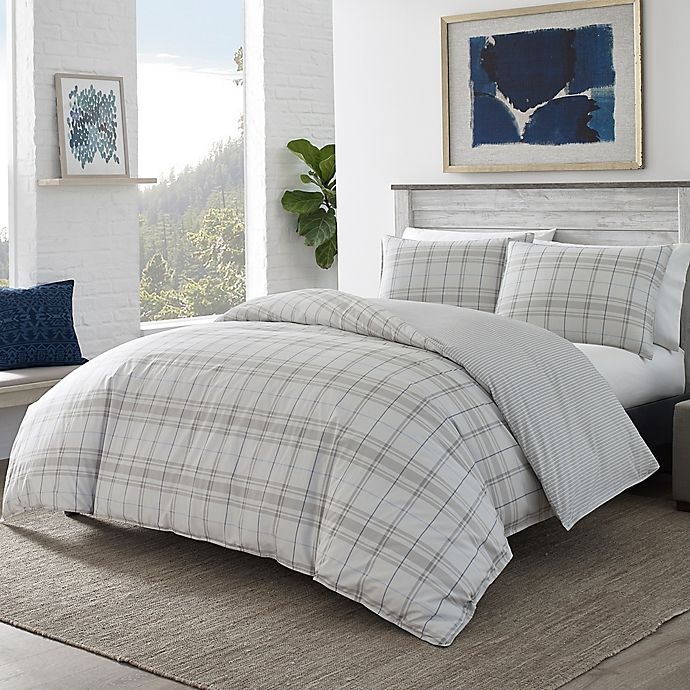 slide 2 of 5, Eddie Bauer Grays Harbor Reversible Plaid Full/Queen Comforter Set - Grey, 3 ct