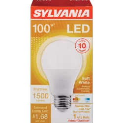 Sylvania 100 Watt A19 Led Bulb, 1 Each