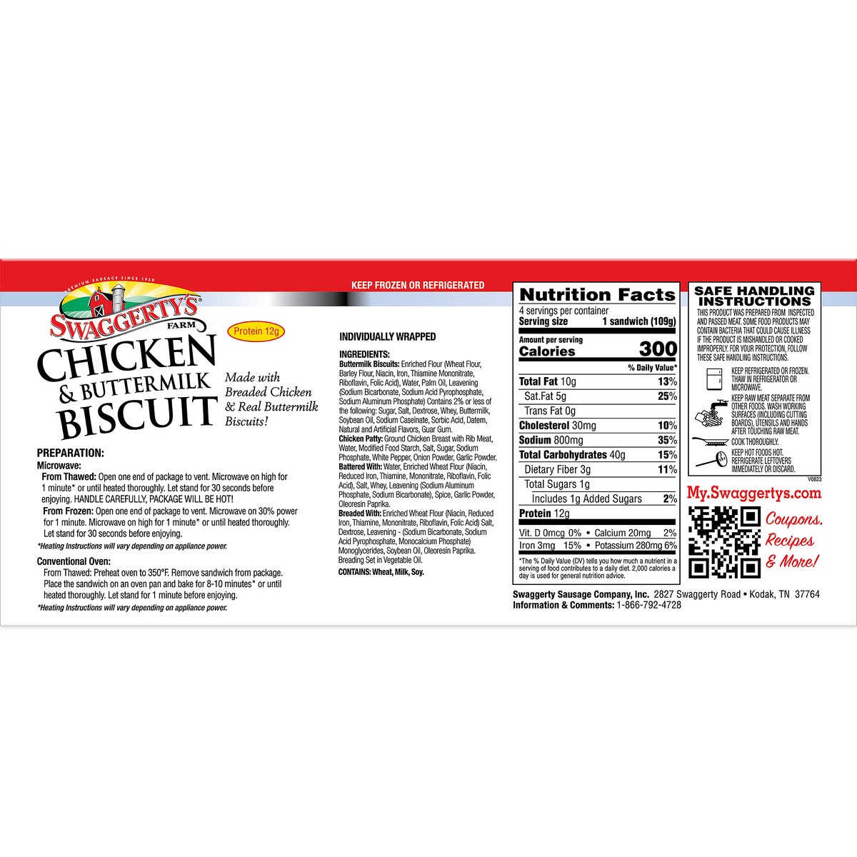 slide 6 of 6, Swaggerty's Chicken & Buttermilk Bis, 15.44 oz