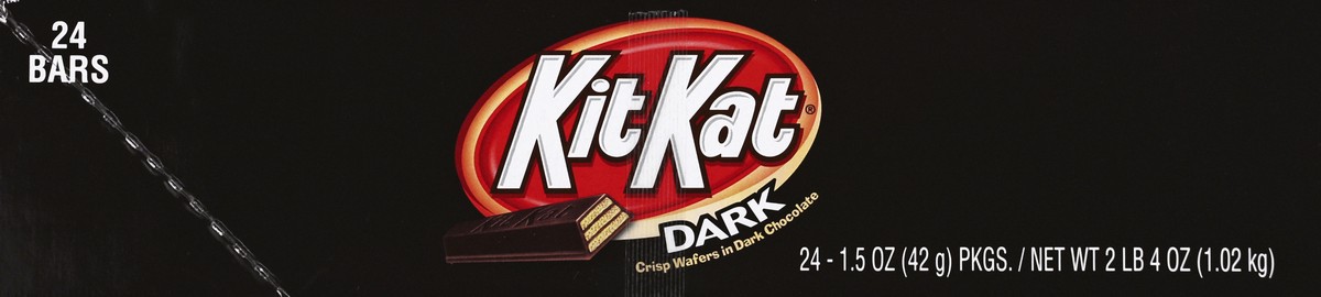 slide 3 of 6, KIT KAT Dark Chocolate Wafer Candy Bars, 1.5 oz (24 Count), 1.5 oz