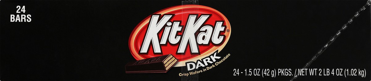 slide 4 of 6, KIT KAT Dark Chocolate Wafer Candy Bars, 1.5 oz (24 Count), 1.5 oz