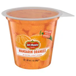 Del Monte Mandarin Oranges Fruit Cup Snacks, 7 oz Cup