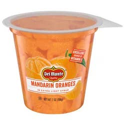 Del Monte Mandarin Oranges Fruit Cup Snacks, 7 oz Cup