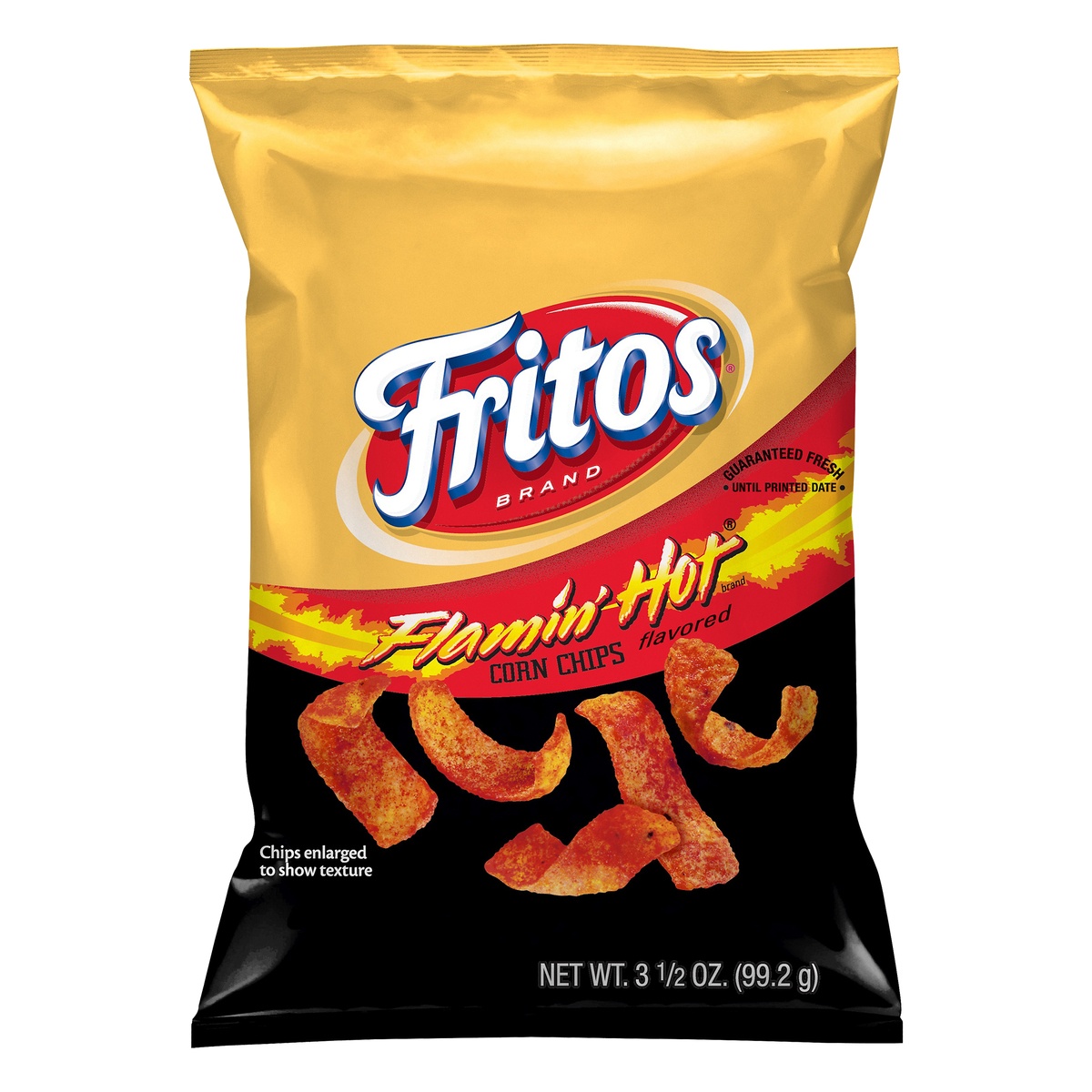 slide 1 of 1, Fritos Flamin' Hot Flavored Corn Chips, 3.5 oz