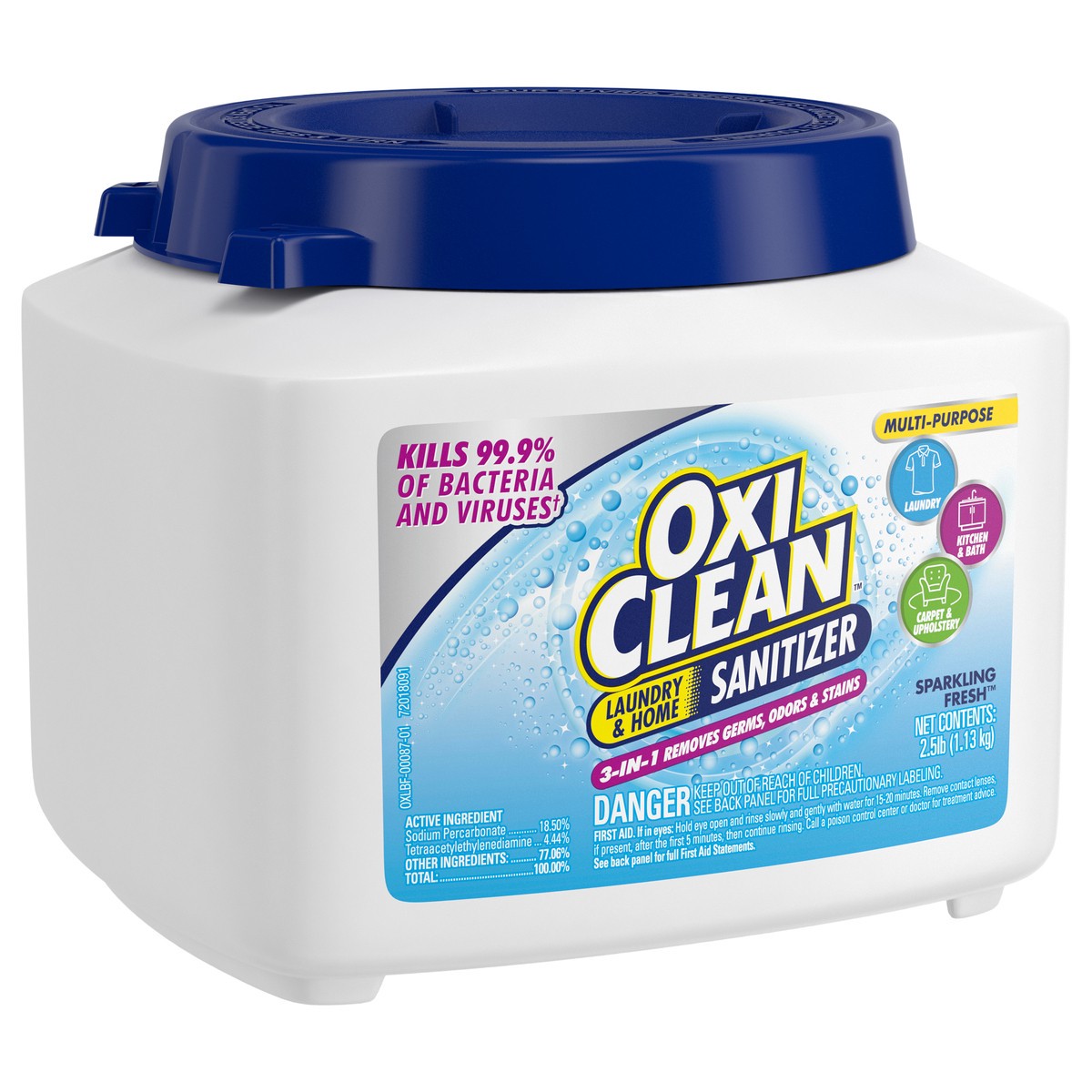 slide 4 of 12, Oxi-Clean Laundry & Home Sanitizer for Laundry, Kitchen, Bath, Carpet & Upholstery, 2.5 Lbs, 2.5 lb