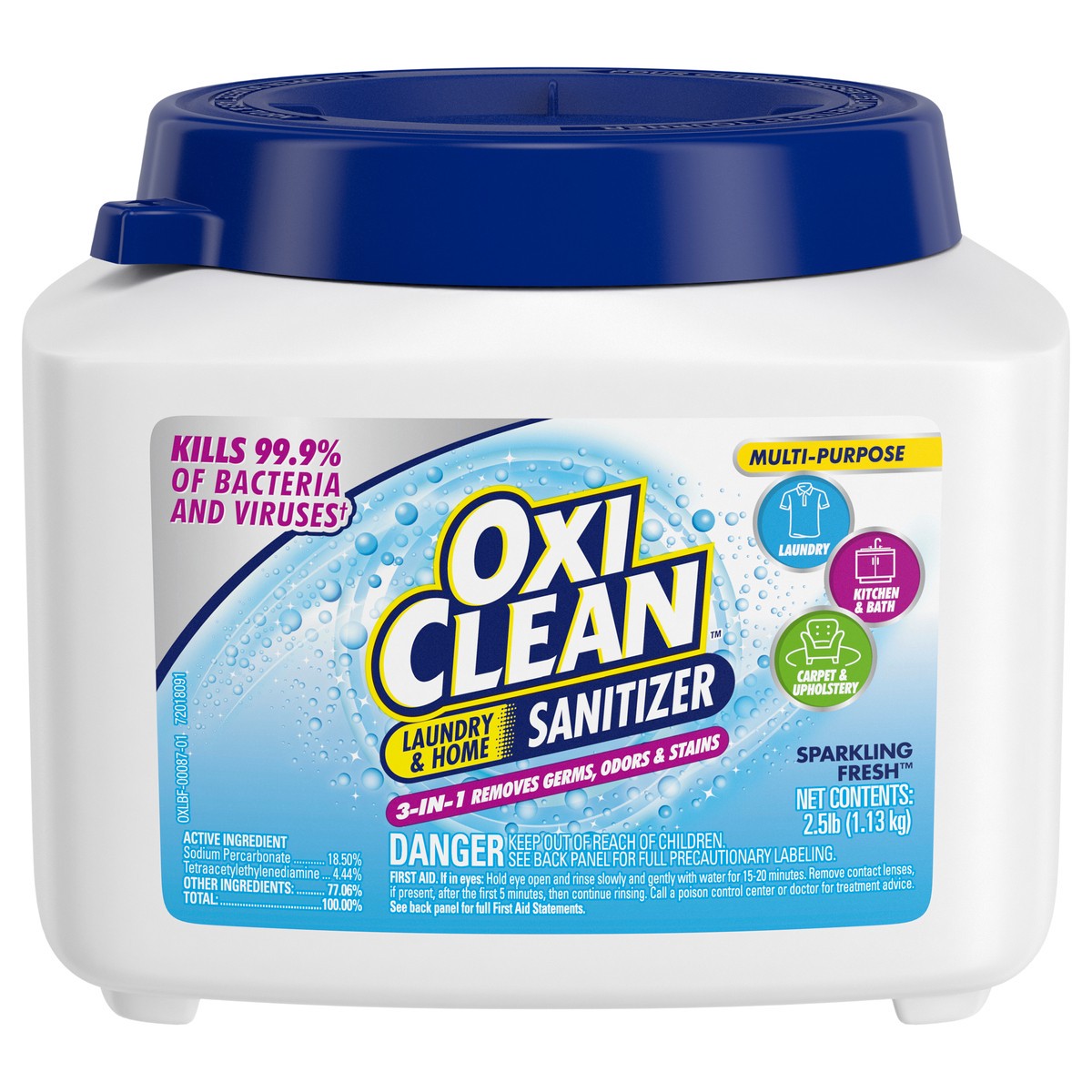 slide 5 of 12, Oxi-Clean Laundry & Home Sanitizer for Laundry, Kitchen, Bath, Carpet & Upholstery, 2.5 Lbs, 2.5 lb