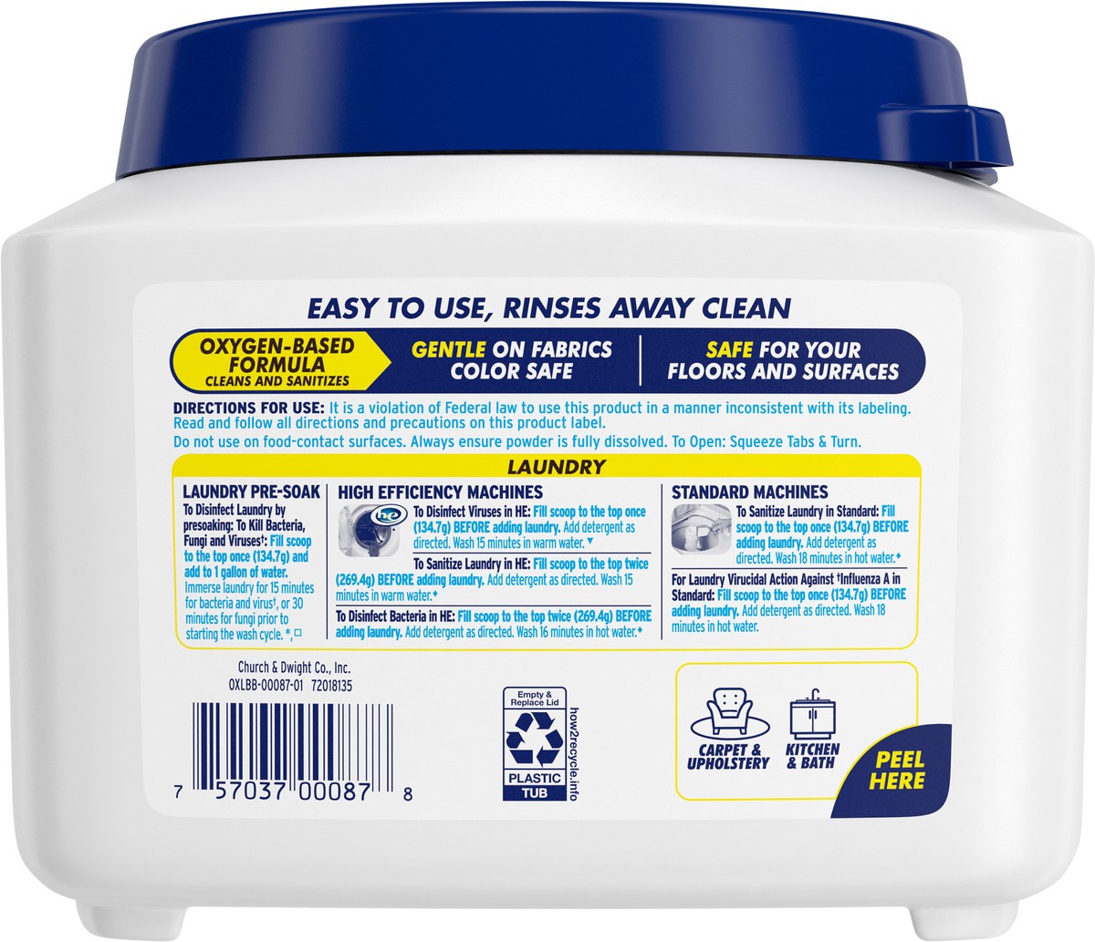 slide 9 of 12, Oxi-Clean Laundry & Home Sanitizer for Laundry, Kitchen, Bath, Carpet & Upholstery, 2.5 Lbs, 2.5 lb