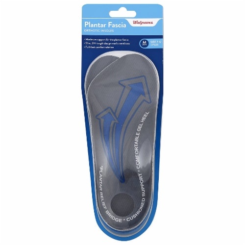 slide 1 of 1, Walgreens Men's Plantar Fascia Orthotic Insoles Pair, 7 ct