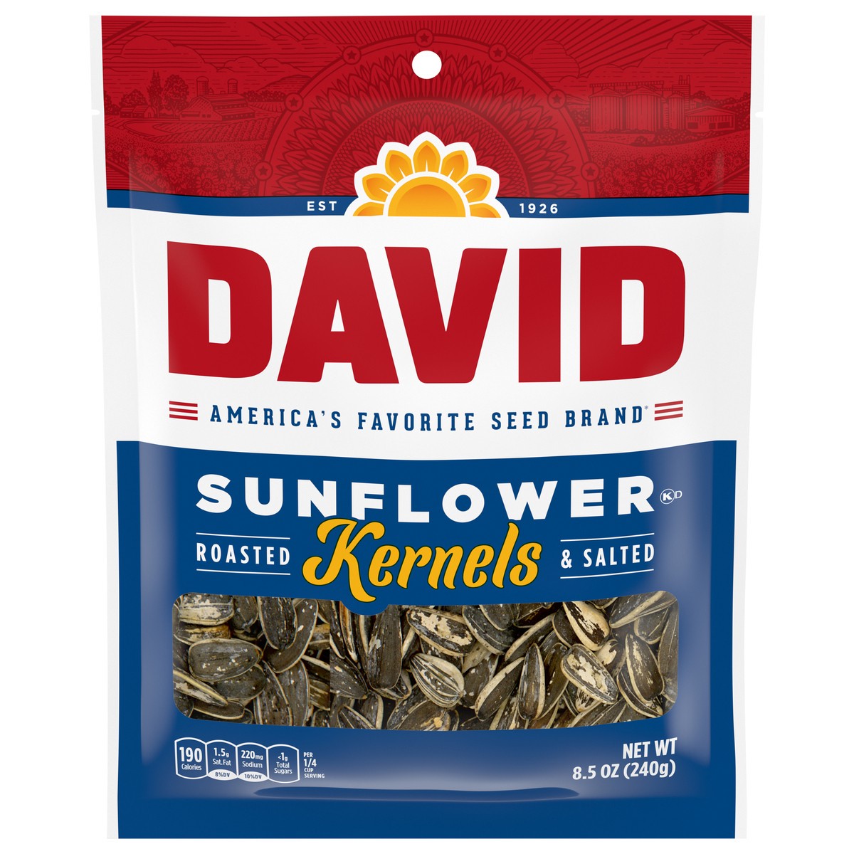 slide 1 of 5, DAVID Roasted & Salted Sunflower Kernels 8.5 oz, 8.5 oz