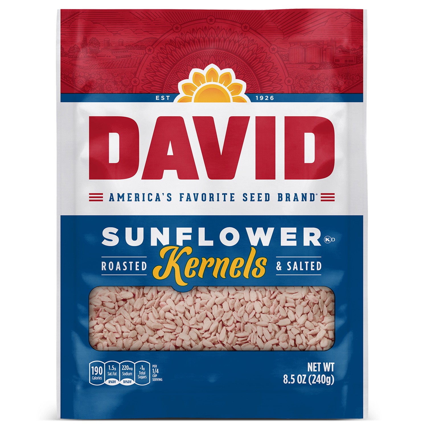 slide 1 of 5, DAVID Roasted & Salted Sunflower Kernels 8.5 oz, 8.5 oz