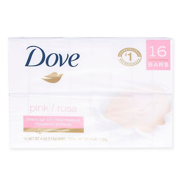 slide 1 of 6, Dove Pink Beauty Bar, 16 ct