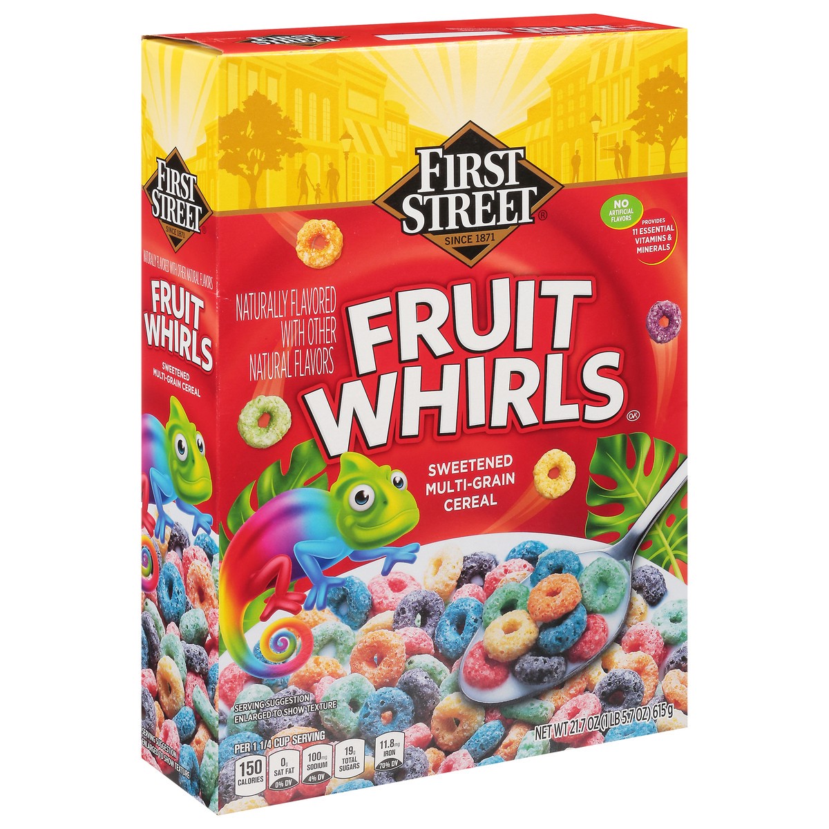 slide 12 of 14, First Street Fruit Whirls Cereal, 21.7 oz
