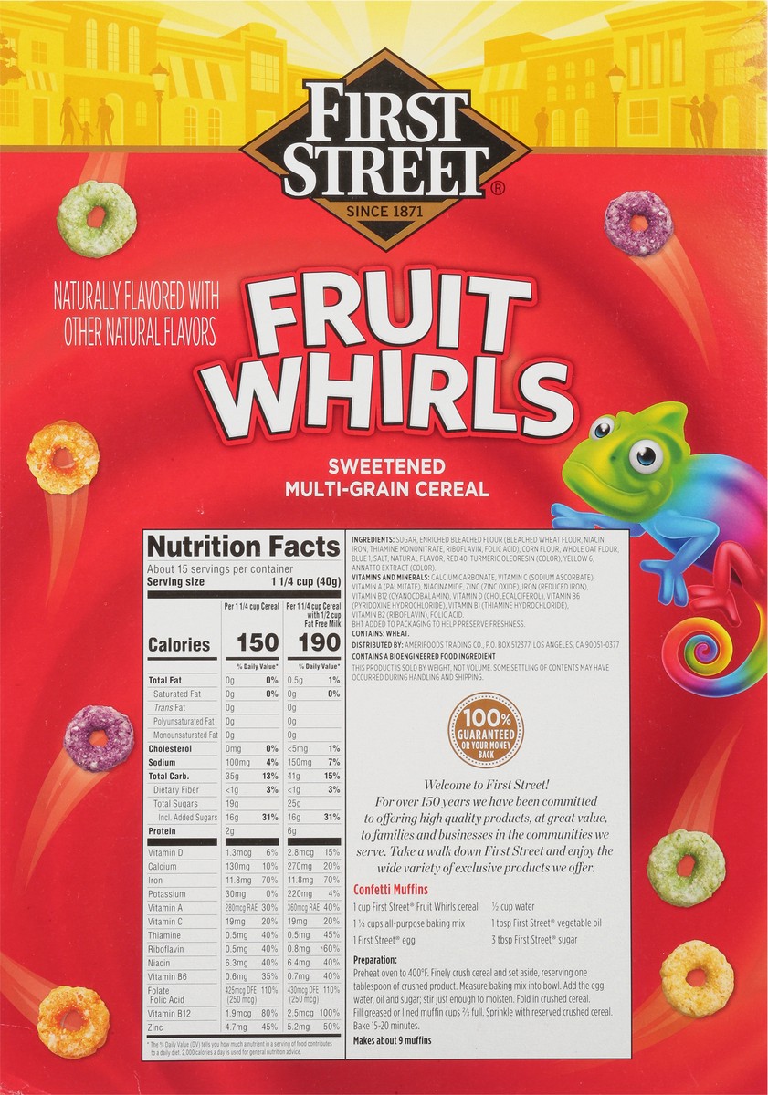 slide 7 of 14, First Street Fruit Whirls Cereal, 21.7 oz