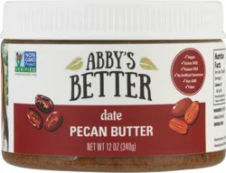 Abby's Better Date Pecan Butter 12 oz