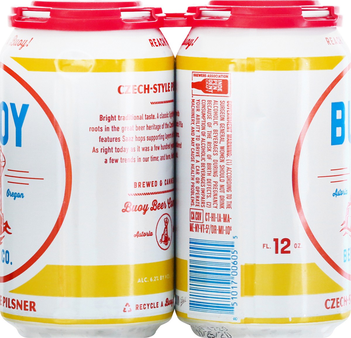 slide 7 of 8, Buoy Beer Czech-Style Pilsner Beer 6 ea, 6 ct
