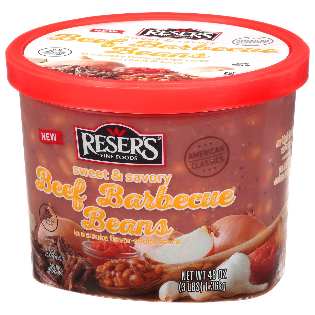 slide 6 of 13, Reser's Beef Barbecue Beans, 3 lb