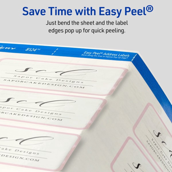 slide 2 of 8, Avery Printable Labels With Sure Feed, Rectangle, 1-1/3"" X 4"", Matte Clear, Pack Of 140, 140 ct