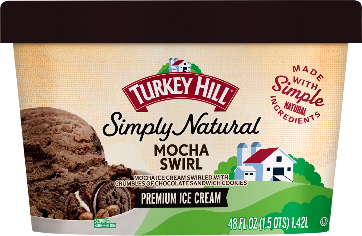 slide 1 of 8, Turkey Hill Mocha Swirl, 48 fl oz