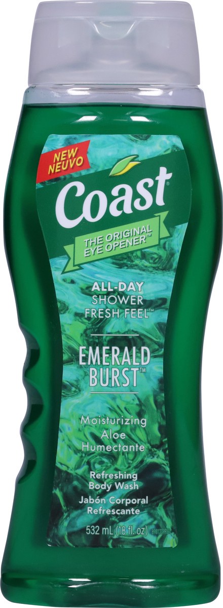 slide 3 of 13, Coast Moisturizing Emerald Burst Body Wash 18 fl oz, 18 fl oz